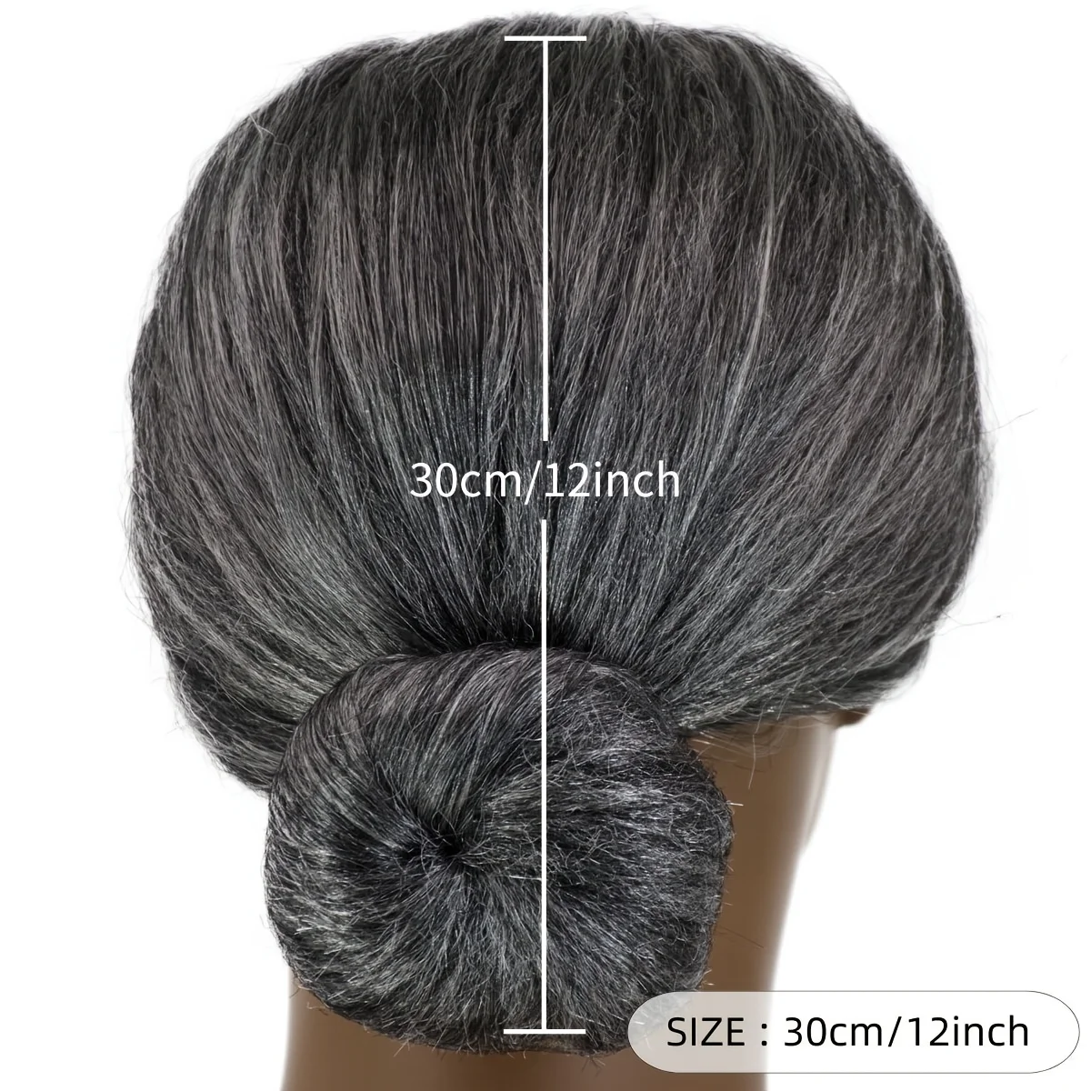 Anxin Brand Synthetic Fiber Wigs: Silver-Gray Granny-Style Wigs, with Soft and Shiny Hair Strands, Suitable for Daily Wear, Comfortable, Breathable, and Easy to Care for