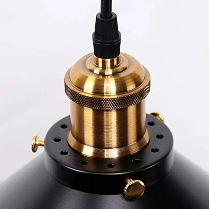 1/2/3 Heads Black Modern Design Pendent Ceiling Light Vintage Hanging Lampshade for Home Living Room Kitchen Decorative Lighting view 6
