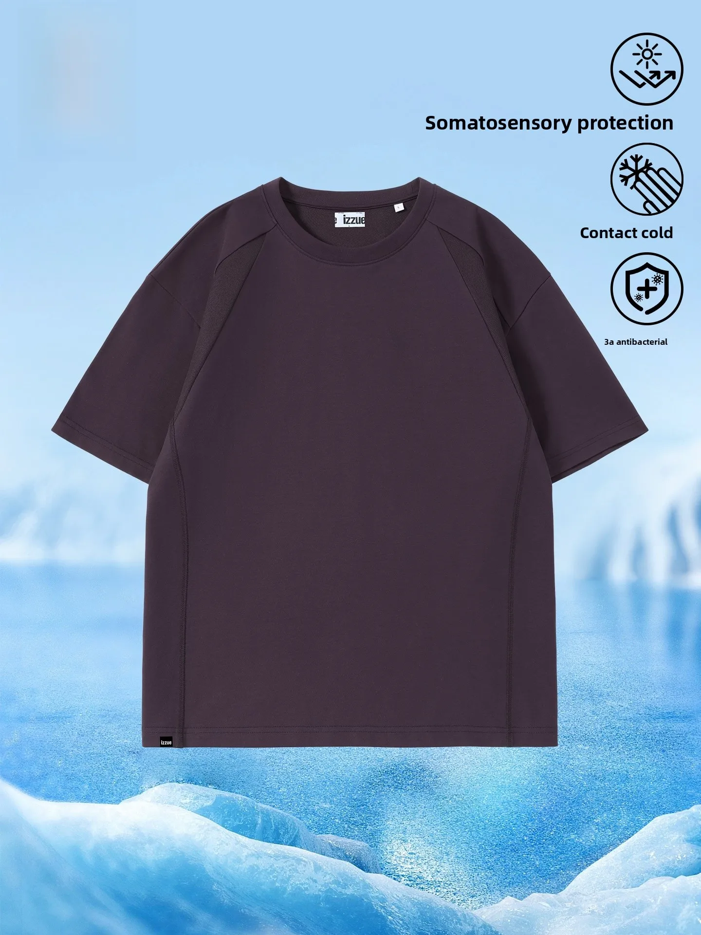 

Мужская летняя футболка Izzue American Cool Qui Dry, дышащая, спортивная, для фитнеса, Ice Island, 3P, размер M...