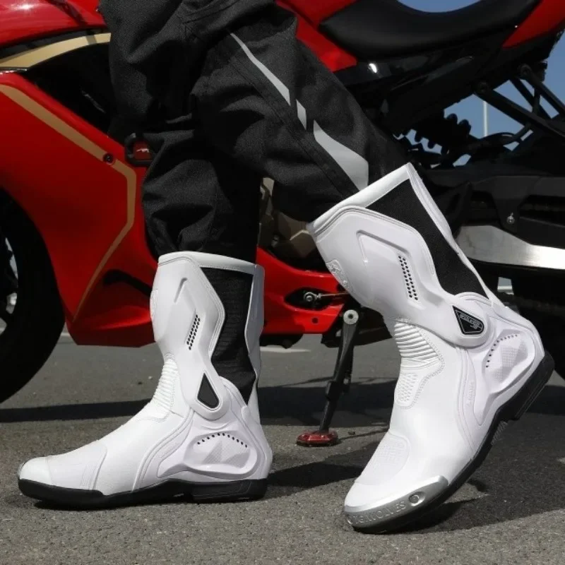 BENKIA Motorcycle Botas CE Certification Professional Track Riding Boots Racing Summer Zapato AntiCollision Off-Road For Rally