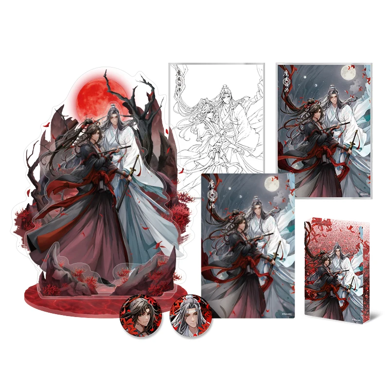 Anime Grandmaster of Demonic Cultivation Fifth Anniversary Series MDZS Acrylic Stand Model Shikishi Badge Wei Wuxian Lan Wangji