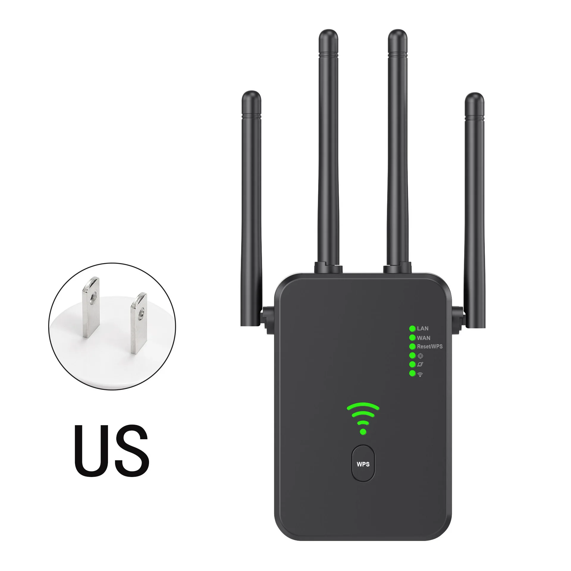 1200Mbps Wireless Repeater Wifi Signal Booster Dual-Band 2.4G 5G Extender 802.11ac Gigabit Amplifier WPS Router