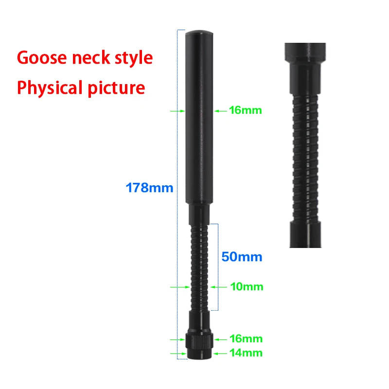 600-6000MHz 2.4G 5.8G WIFI Gooseneck Antenna Spring Antenna Handheld Detector Unmanned Aerial Vehicle Jamming Device Antenna