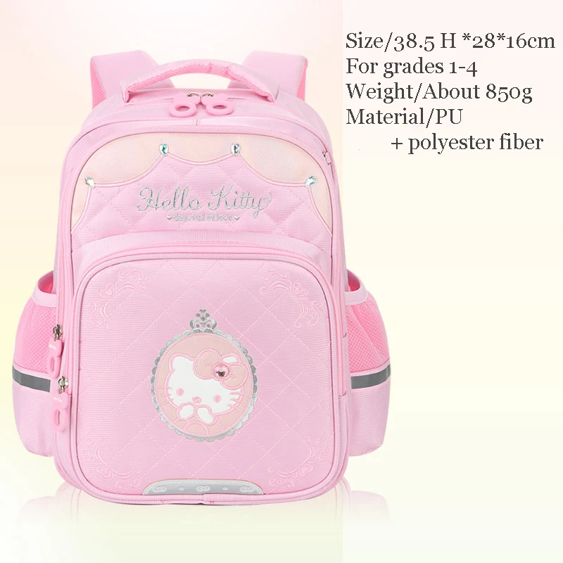 

Miniso Hello Kitty Pupil School Bag Grade1-3 Girl Cartoon Schoolbag Children Protect Spine Backpack Student Ultra-Light Kid Gift