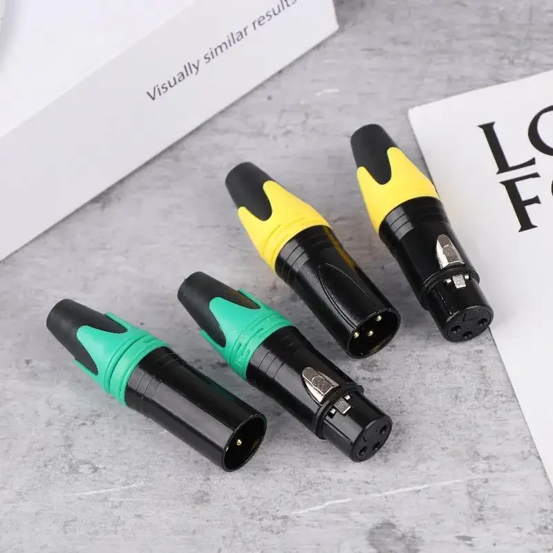 1/2Pcs Pin XLR Plug Jack Male / Female Microphone Connector MIC Adapter XLR Cable Terminal Audio Wire Connector