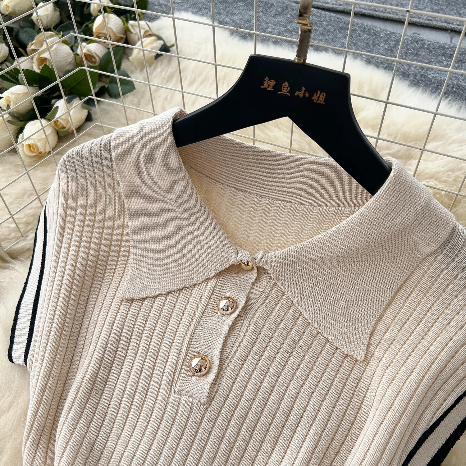 Chic vintage Polo-Neck Knit patchwork split slim Elegant Fairy korean fashion Boho Sundress women clothing dress