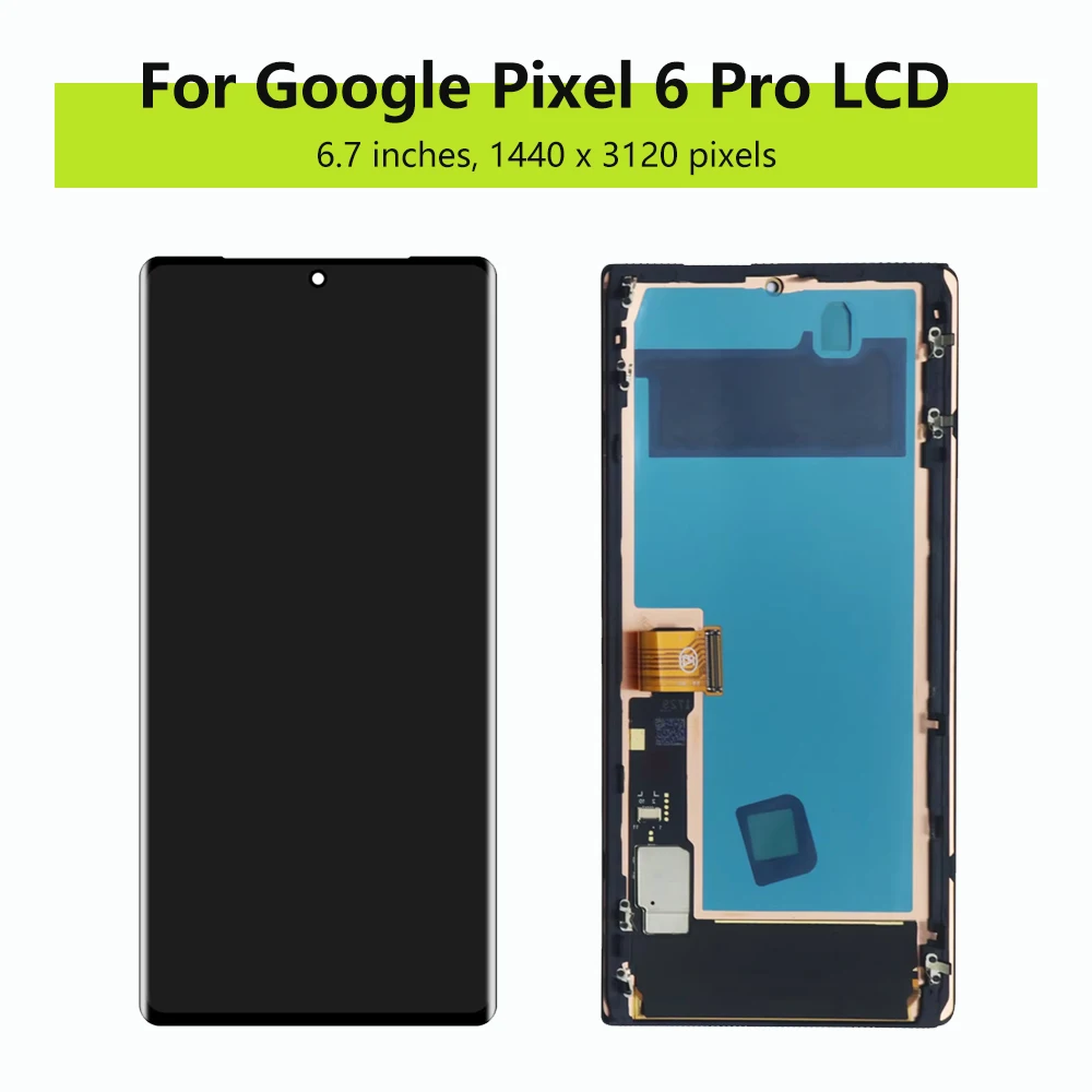 شاشة عرض LCD Pixel 6 Pro Super AMOLED لهاتف Google Pixel 6 Pro GLUOG G8VOU شاشة LCD مع مجموعة محول رقمي لشاشة تعمل باللمس