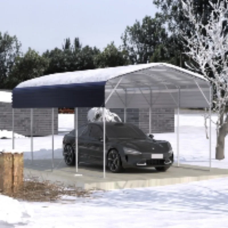 

Металлический карпорт 11x19 футов для тяжелых условий эксплуатации с крышей из оцинкованной стали