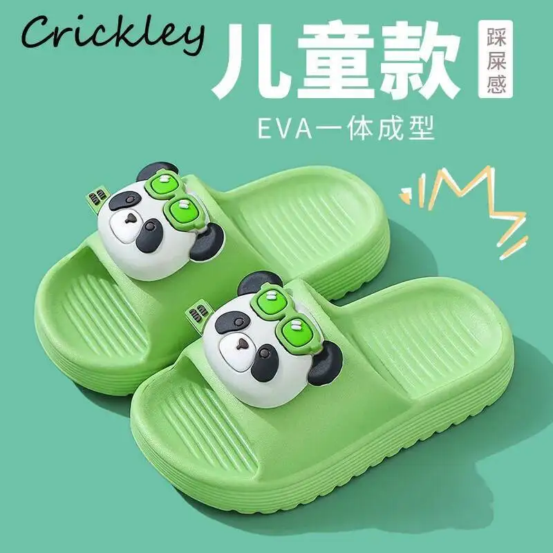 Summer Panda Sheep Kids Slippers EVA Cartoon Waterproof Boys Girls Home Slippers Soft Sole Beach Shoes For Children