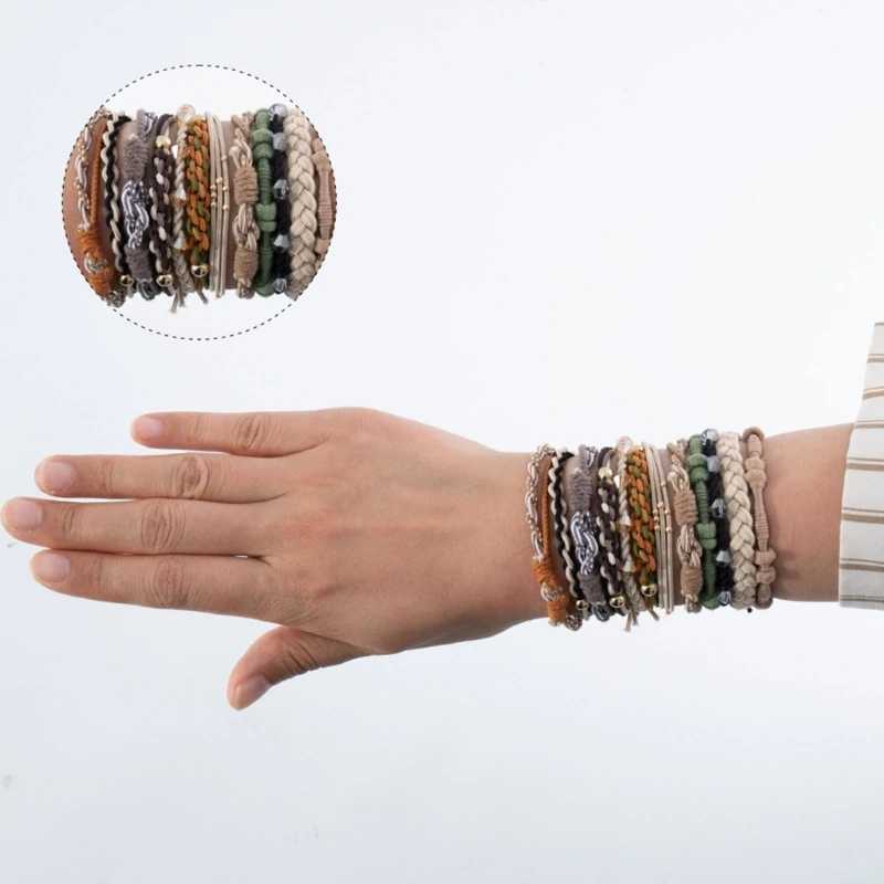 24 Pak Ikat Rambut Warna-warni Ikat Rambut Elastis Gaya Rambut Pesta Elastik N2UE