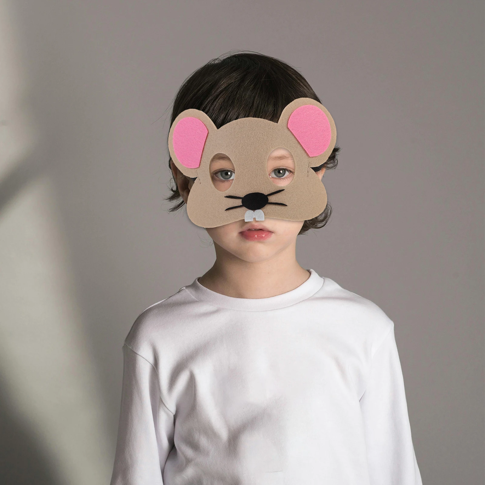 8pcs Eye Mask Felt หน้ากากการ์ตูนสําหรับงานปาร์ตี้คอสเพลย์ฮาโลวีน Masquerade หน้ากากการ์ตูนกระต่ายของเล่นนุ่มนํากลับมาใช้ใหม่