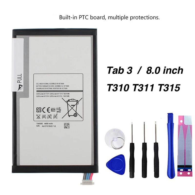 Original  T4450E Tablet Battery For Samsung  GALAXY Tab 3 8.0 T310 T311 T315 4450mAh