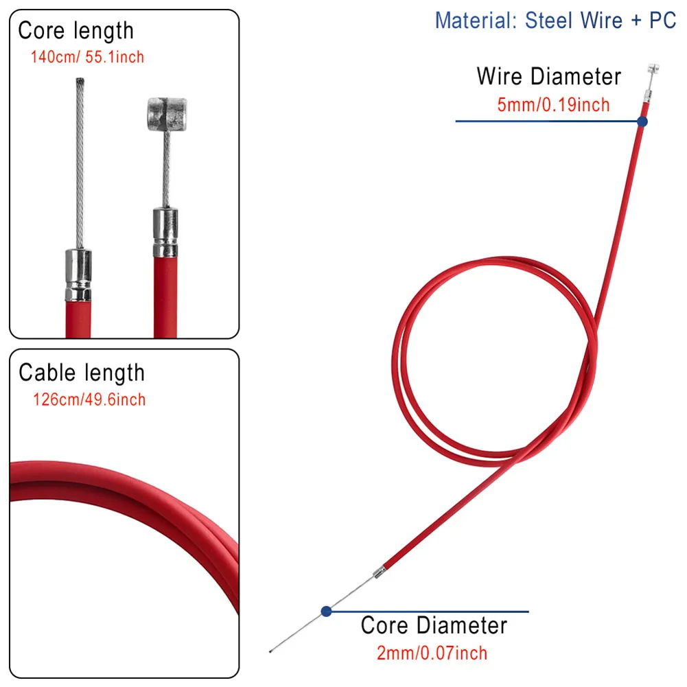 

1pc Scooter Front Wheel Brake Cable 140cm Disc Brake Braking Line For Ninebot Max G3 Electric Scooter Brakes Accessories