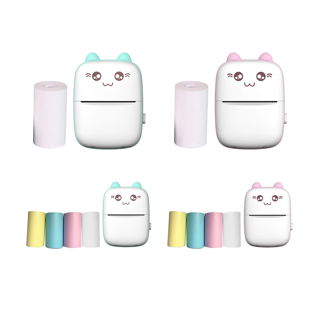 

Mini Adhesive Label Printer Inkless Portable Thermal Printer 57mm Smart Photo Printer for Pictures Receipts Notes Lists