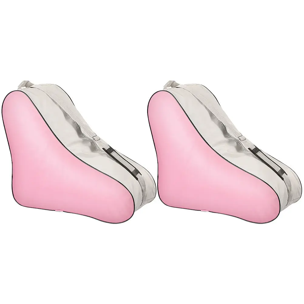 

2Pcs Premium Triangle Roller Skate Handbag Sturdy Wear Proof Storage Tote for Ice Skates Smooth Handle Comfortable Carry Skating
