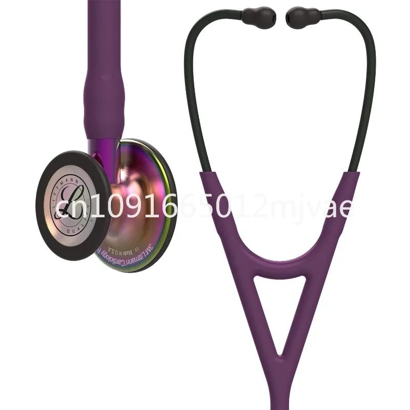 6205 3M Littmann Cardiology IV Stethoscope, 6205, plum tube, rainbow chestpiece violet stem