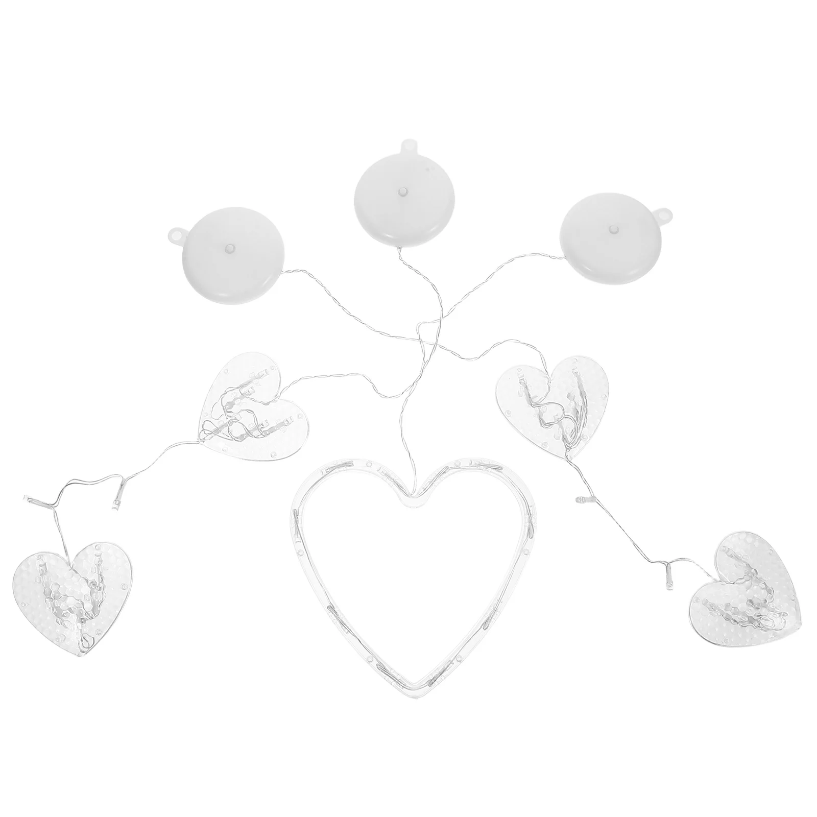 

3 Pcs Heart Shaped Christmas Lamp Cup Design Warm Beads LED Hanging Light Energy Saving Holiday Decorative Xmas