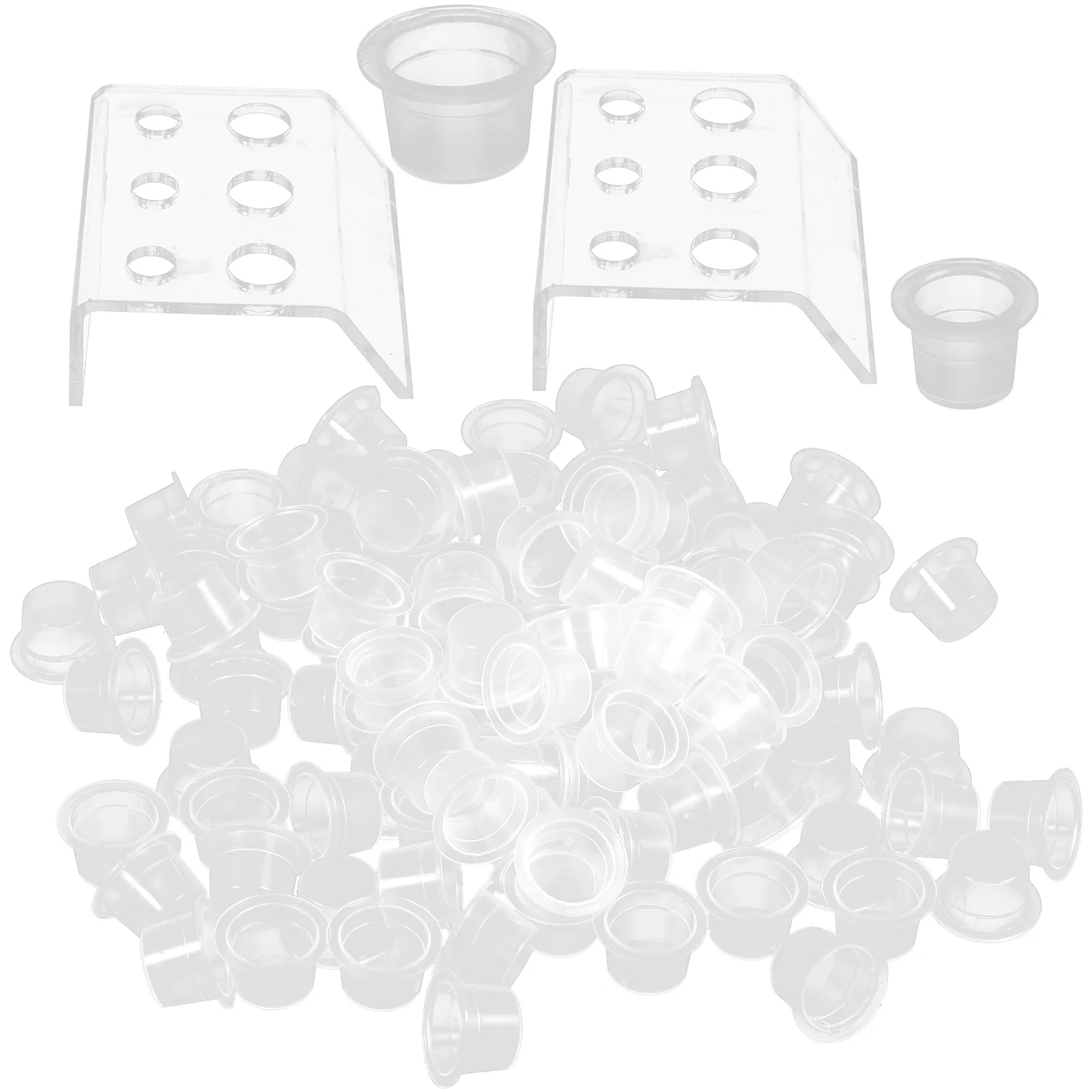 

1Set Tattoos Ink Cups Exquisite Craftsmanship Stable Base Pigment Holders for Parlors Amateur Pro Cups