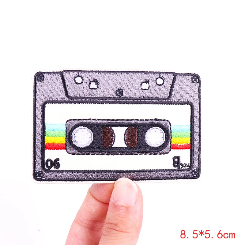 Rock Music Patch Tape Iron On Embroidered Patches For Clothing Thermoadhesive Patches On Clothes Ghost Letter Clothes Stickers