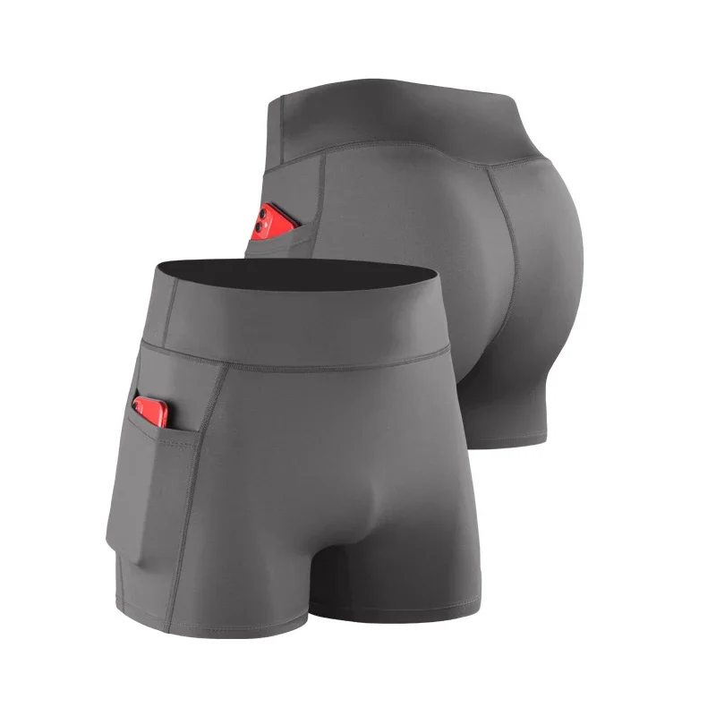 Men's Basic Quick Dry Sport Shorts Solid Color Breathable Moisture Wicking Athletic Boxer Briefs for Running Workout Fitness