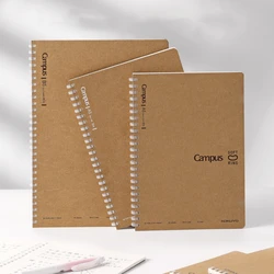 Kokuyo Soft Ring Coil Book Campus Kraft Paper Cover A5 B5 Line Grid Notebook Diary Memo Office School Gift A7269