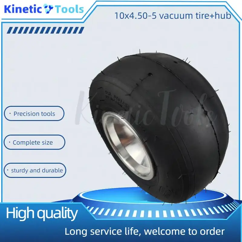 Go Kart Ruote da 5 pollici Accessori per auto da spiaggia Ruota da deriva 10X4.5-5 Pneumatico da kart + Mozzo autostradale Ruote anteriori