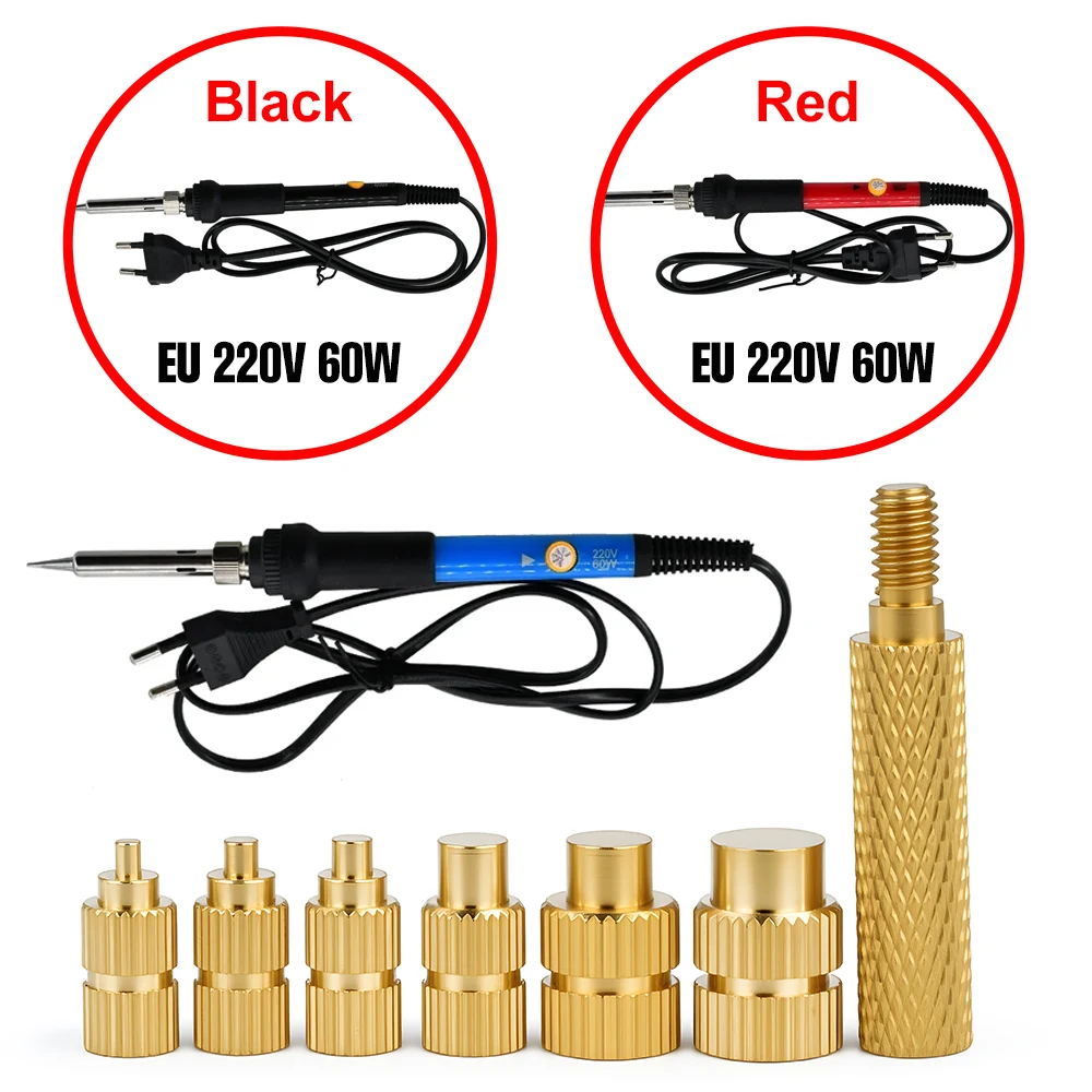 Hot Melt Brass Insert Nut Iron Tip Tool Knurled Thread  Insertsnut Plastic 3D Printer Soldering Iron Kit M2 M2.5 M3 M4 M5 M6 M8