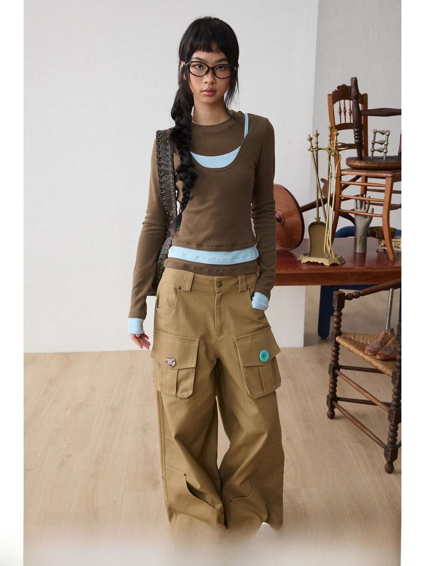 

JIKOO Long Sve Base irt женский приталенный искусственный двухсекционный цветной топ Blo Velvet Sensation из лиоцелла Base irt