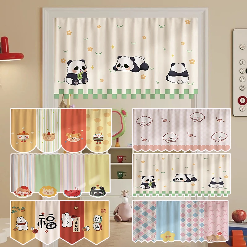 Cortina corta autoadhesiva sin perforaciones para puertas y ventanas, cubierta antipolvo para muebles del hogar y puertas de gabinetes de cocina.