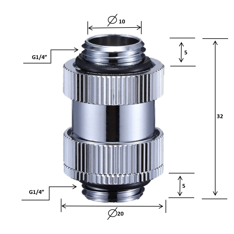 Shyrrik conectores rotativos G1/4 'Macho a macho/16-21mm 22-31mm 41-69mm cobre SLI Ajuste de refrigeración por agua