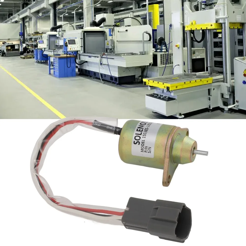 Durable Iron Fuel Shut Off Solenoid Compact Gold Shutdown Solenoid Valve Accurate Operation Heavy Duty Fuel Solenoid