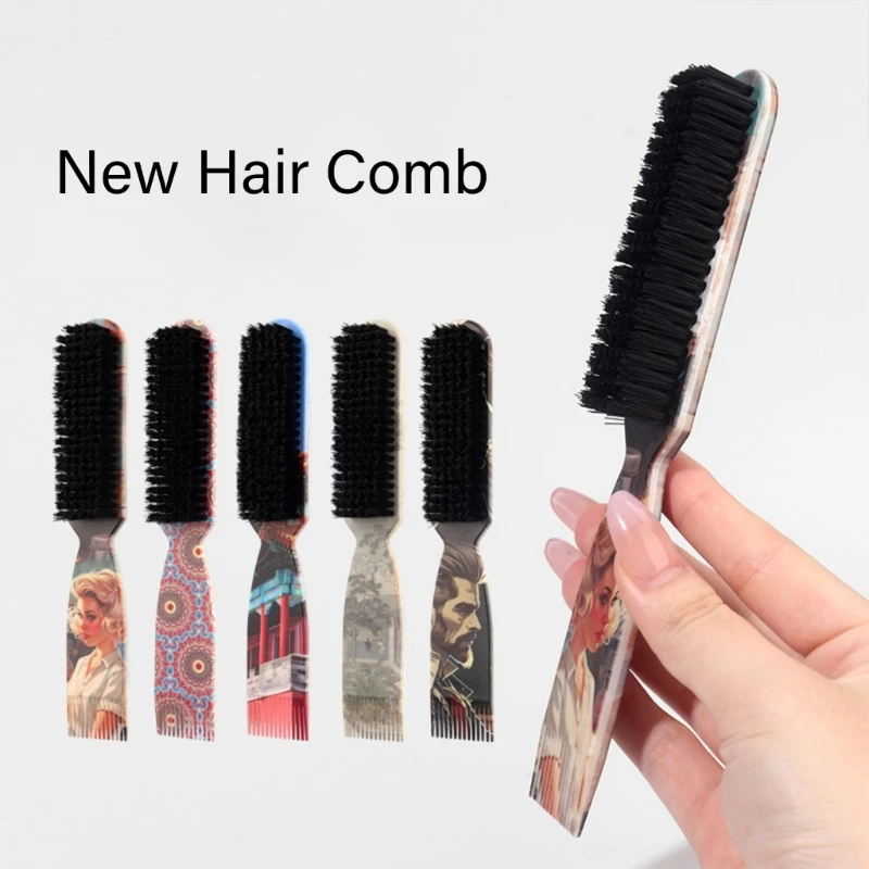 Портативная щетка для волос и бороды для ежедневного использования Мягкая щетина Удобная ручка 918D