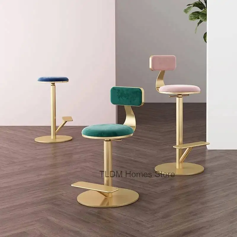 

Furniture Bar Chair Designer High Nordic Chair Home Rotating Bar Chairs Iron Lifting Stool High Feet Stools Bv