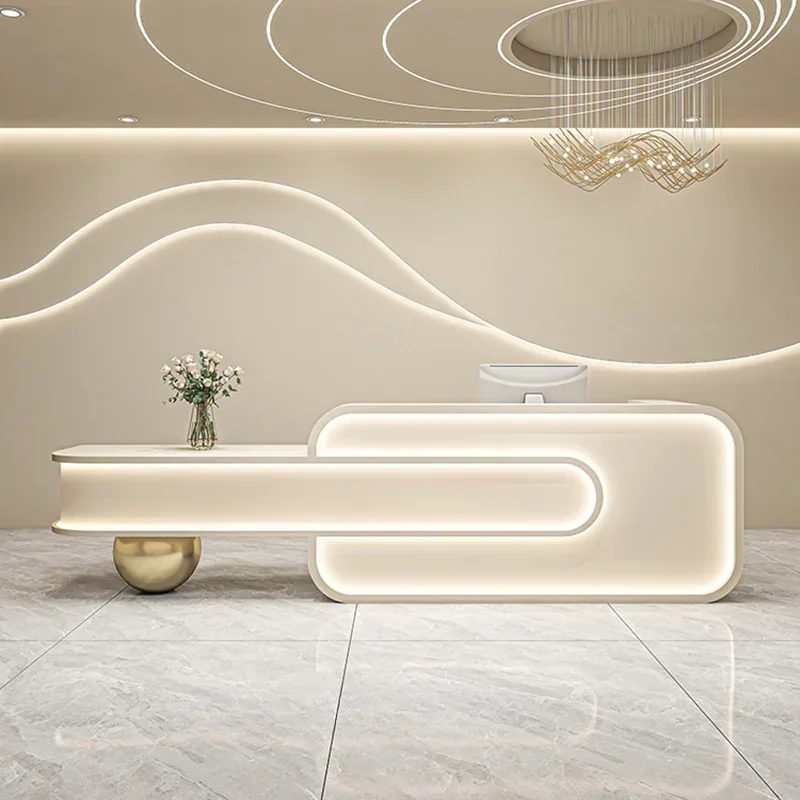 Italian Style Beauty Salon Reception Desks Clothing Store Luxury Simplicity Reception Desks Designer Furniture Receptionen HBRD