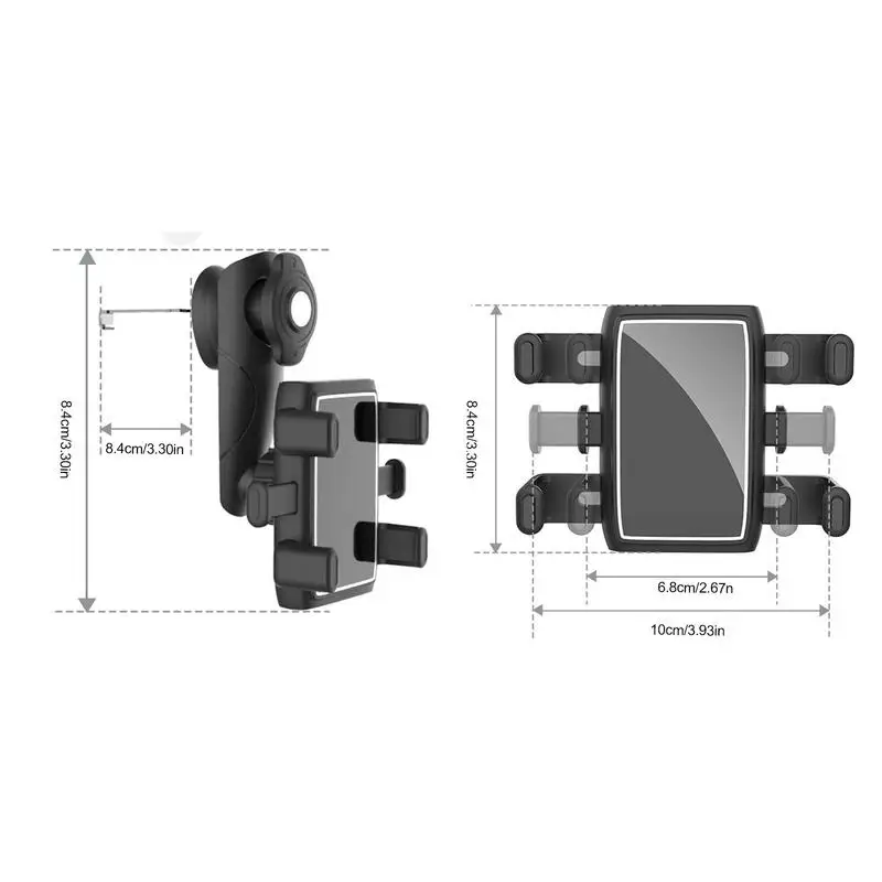 Support de téléphone pour évent de voiture, support de téléphone pour évent de voiture, support de téléphone pour voiture, rotation à 360 degrés, absorption des chocs robuste