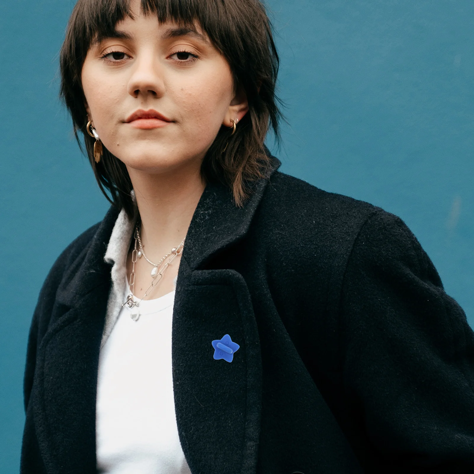 

100Pcs Five-Pointed Star Brooch Pin Backs Rubber Clutches Lapel Tie Tacks Badge Holders DIY Craft Replacement Brooch Clutch