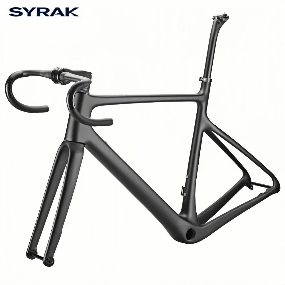 SYRAK جديد A5 كامل الكربون دراجة الحصى الإطار 700*40C الكربون دراجة Cyclocross الإطار الطريق دراجة الحصى الإطار المقود الجذعية #3