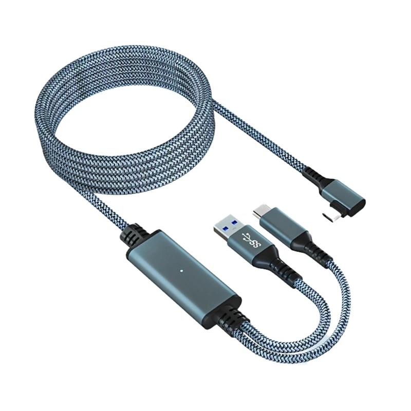 Cable de transferencia de datos de alta velocidad para Meta/Oculus Quest 3, Cable de datos VR de 5M, 2A, carga rápida, 5gbps, fácil de usar, duradero
