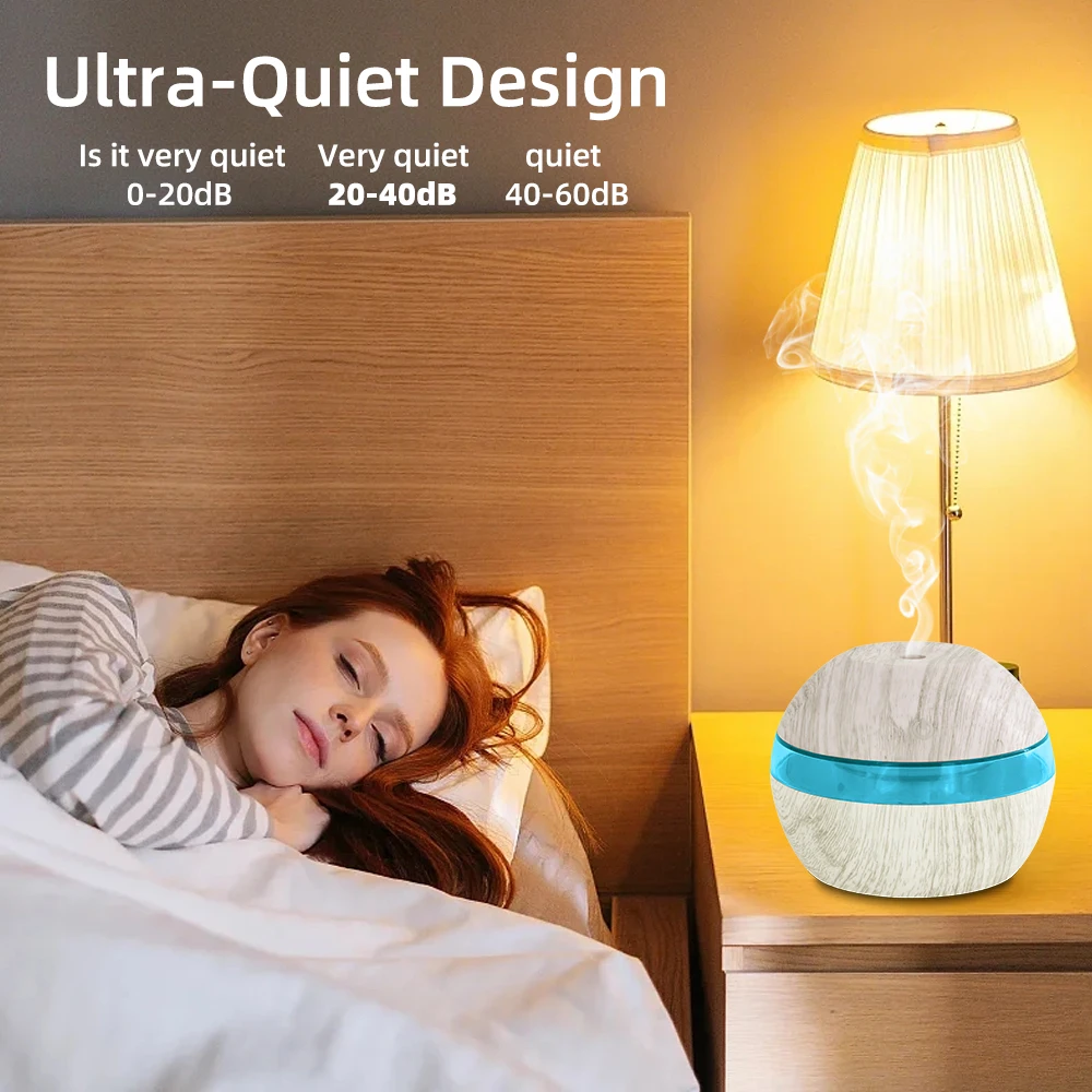 3 in 1 Aromatherapy Humidifier with Soothing Night Light  300ml  Touch Control for Bedroom  Spa   Office
