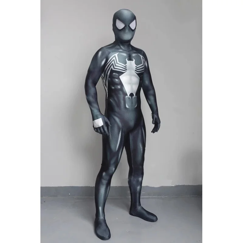 할로윈 성인 어린이 새로운 독 Symbiote 슈퍼 히어로 Spidercosplay 의상 Bodysuit Zentai Second Skin Suit Men Party Jumpsuit
