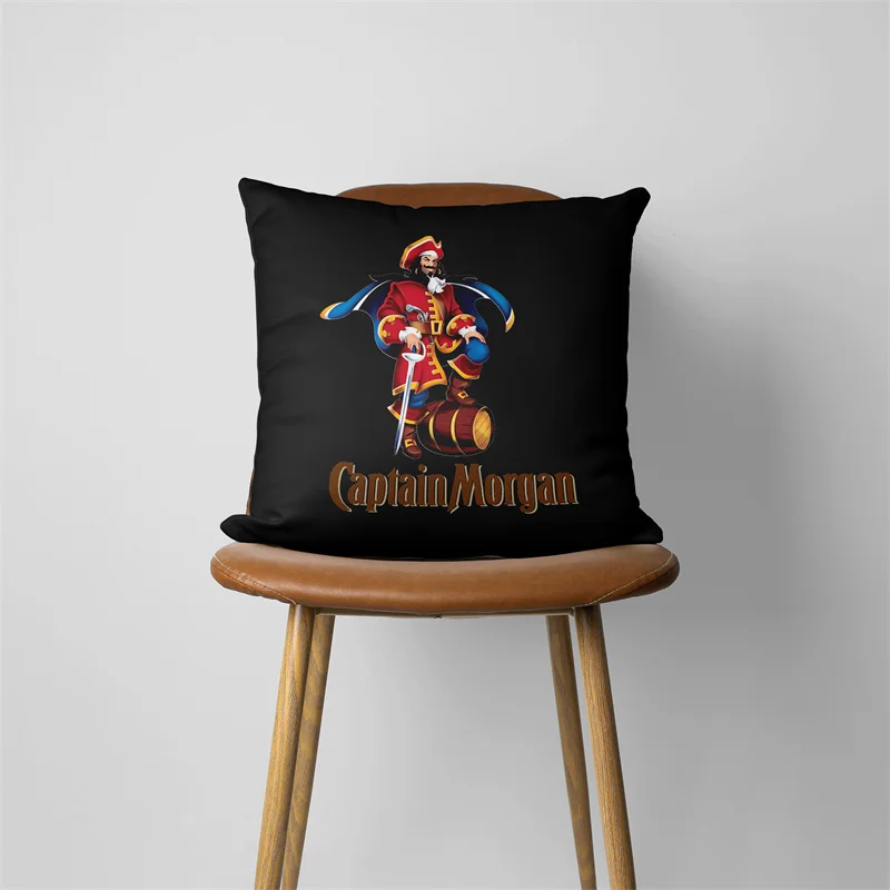 Captain morgan Pillow Case Home Decorative Gift Sofa Car Cushions 45x45cm Square Pillowcase Chair Pillow Cove 482