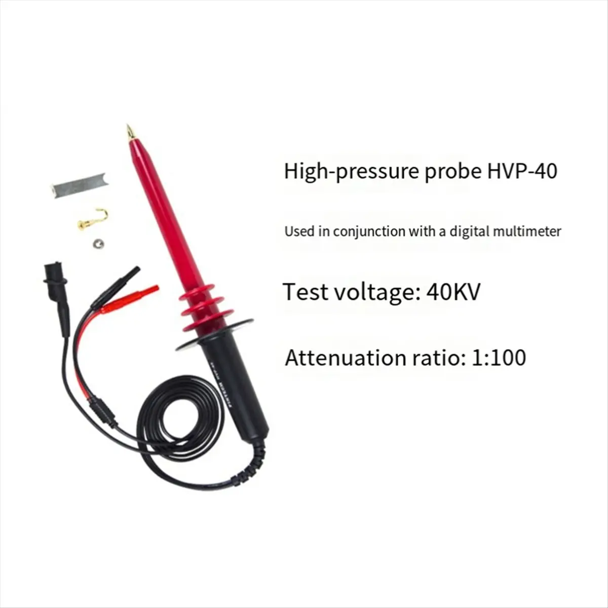-40 High Voltage Attenuation Probe AC,DC Multimeter Probe High Voltage Test Rod