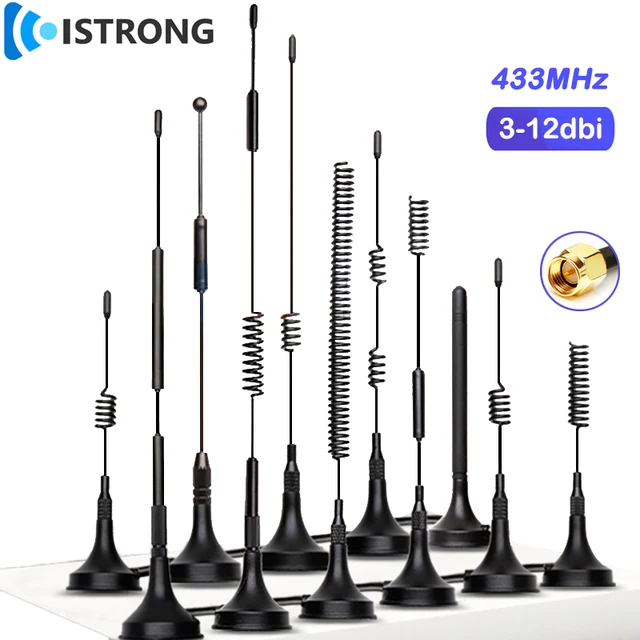 433MHz LoRa antena 3-12dbi wzmacniacz długa na świeże powietrze zakres wzmacniacz sygnału podstawa magnetyczna SMA męski dla IoT wzmacniacz routera Modem