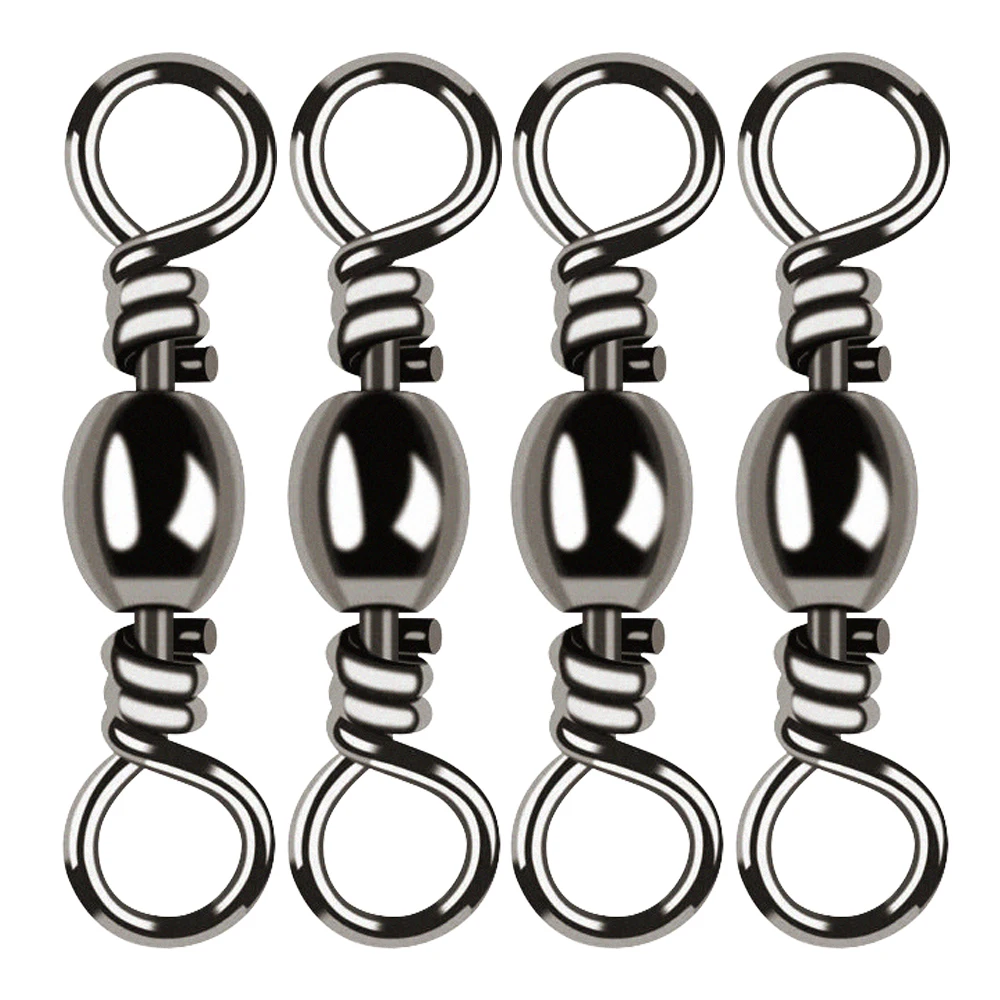 50Pcs Bottle Swivel High Speed Figure Eight Ring 8 Figure Ring Connector Fishing Gear Accessories