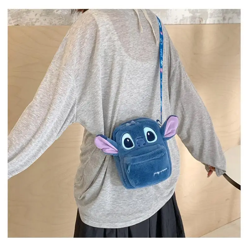 디즈니 칩 데일 플러시 더블 레이어 지퍼 휴대용 숄더 백 크로스 바디 백 메이크업 백 여행 가방 크리스마스 발렌타인 데이 선물