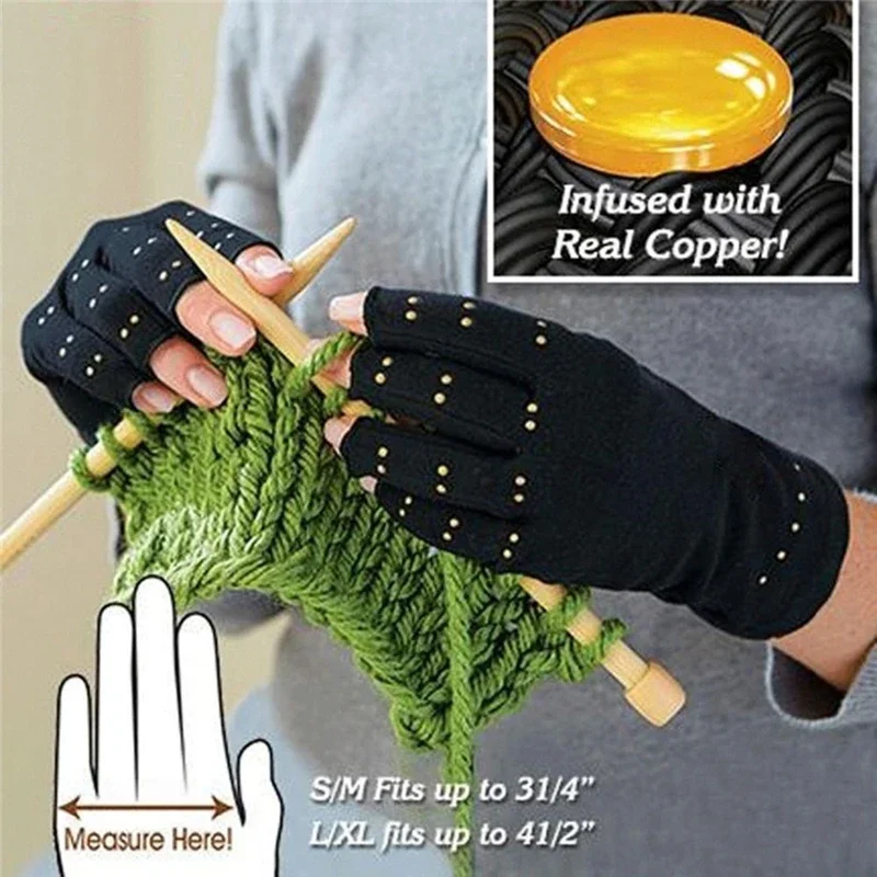 1pair Brand Copper Hands Arthritis Gloves Therapeutic Compression Gloves Men Woman Circulation Grip Artritis Gloves