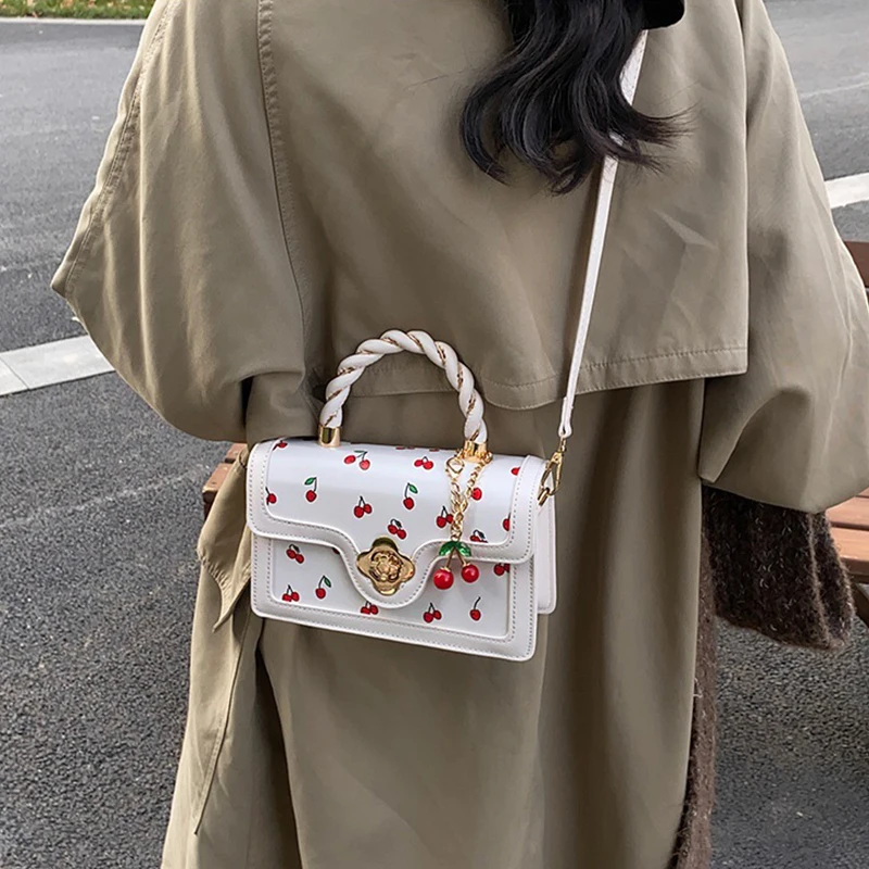 العصرية الصغيرة مربع حقيبة كروسبودي المرأة حقيبة يد جودة نمط جديد أزياء حقيبة الكتف رفرف الأسود #4