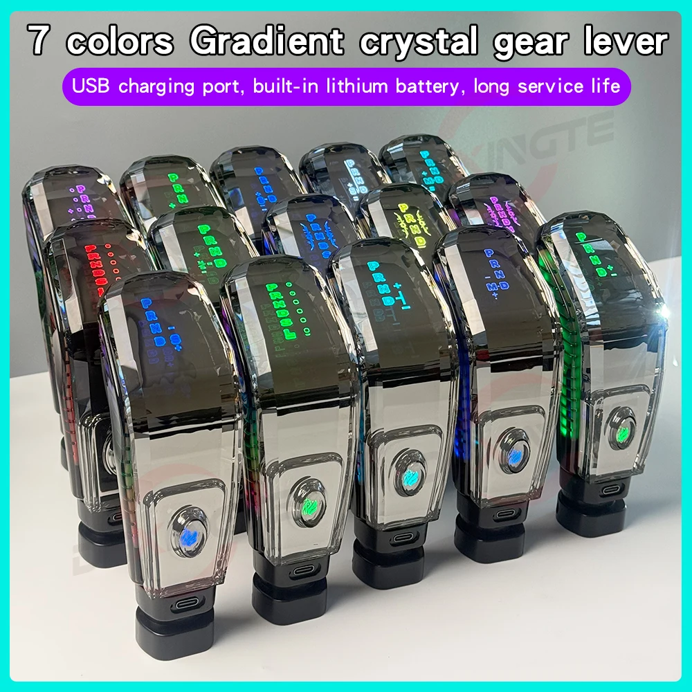 

For Nissan Sylphy Terra X-Trail Qashqai Patrol Murano crystal gear lever head gear shift lever accessory gear shift knob LED