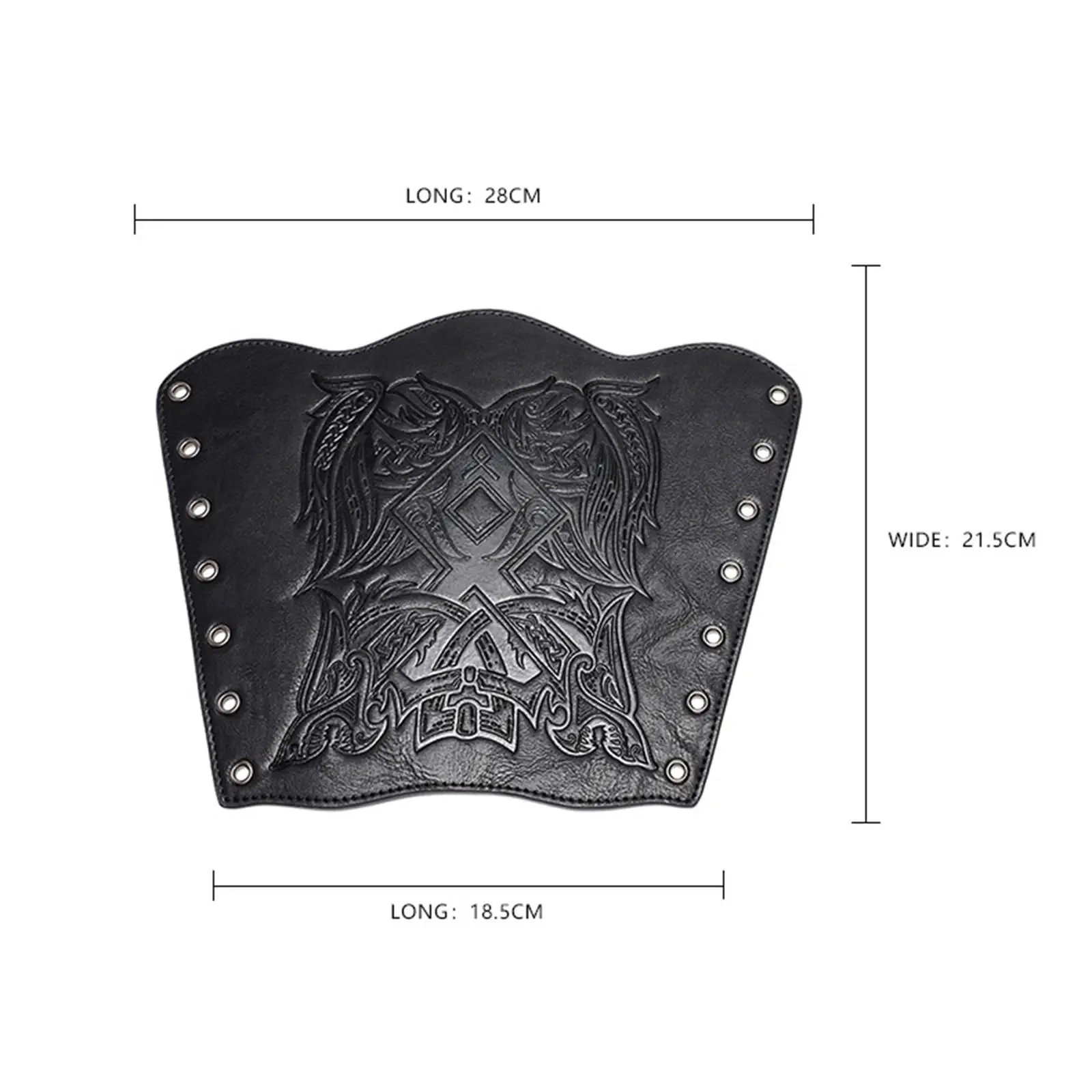 중세 팔 보호대 PU 가죽 조절 가능한 손목 보호대 레트로 스타일 팔 보호대 의상 소품 가면 무도회 파티용