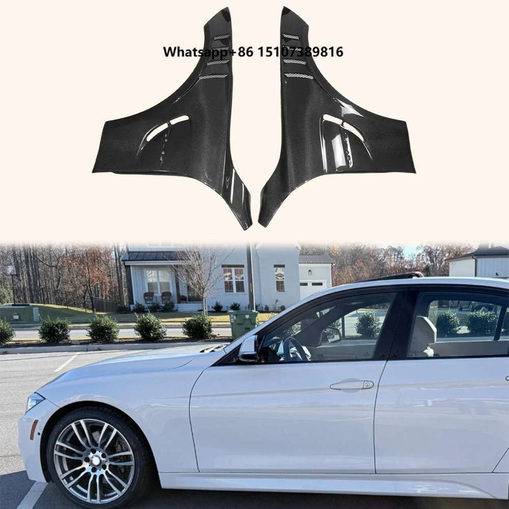 For 3 Series F30 12-19  Carbon Fiber ATT Style Front Side Vented Fender Pair